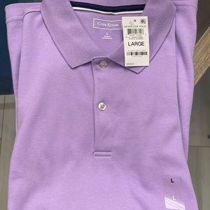 club room interlock polo. Size Large. Color: purple sunrise